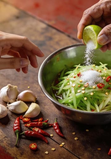ส้มตำไม่เผ็ดของนิด